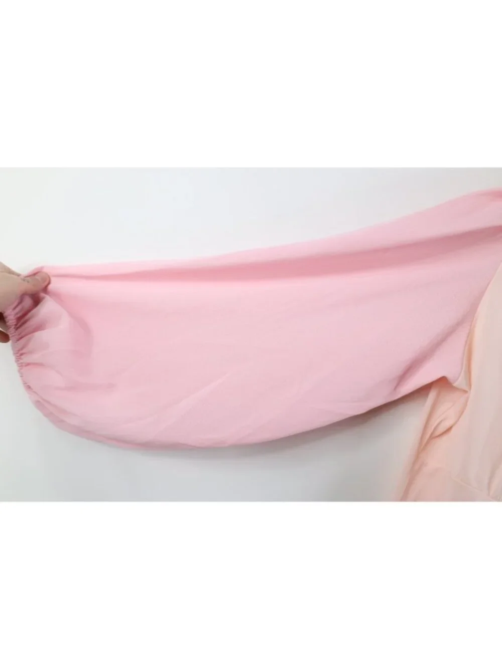 Vintage 70s Streetwear Womens Large Sheer Balloon Sleeve Snap Crotch Shirt USA - Picture 10 of 15
